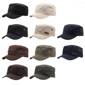 Gorras de bola Casual Fisher Army Sombreros Ajustable Mujeres Hombres Bone Cap Flat Top Cadet Hat Militar