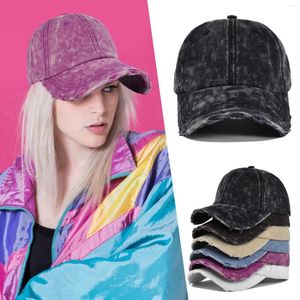 Gorras de béisbol Trajes de alegría para niñas Gorra de béisbol de pana Hombres Mujeres Sombreros deportivos Regalo de viaje al aire libre Tie Dye Hat