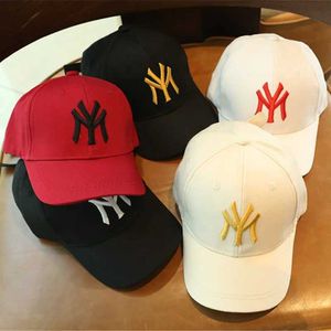 Ball Caps Cool Nouveaux garçons Girls Girls Enfants Enfants Ny Cap Lettre Broderie Girls Baseball Cap populaire Hip Hop Sun Hat Red Casquette New York J231223