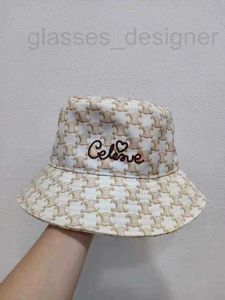 Ball Gaps Diseñador C Familia Milk White/Breed Brown Algodón Cotton Bordado Fisherman Hat Ins Alta calidad Sunshade K14E 7TFW