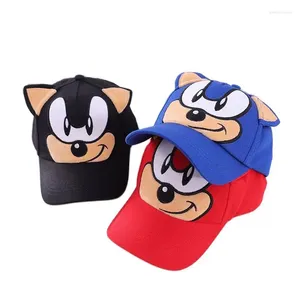 Gorras de bola Doit Summer Boy Girl Cap Sombreros de béisbol Dibujos animados Erizo Niño Sol Niños Peaked Snapback Edad de 2 a 7 años