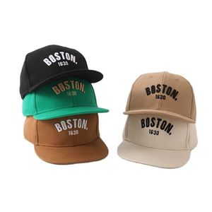 Casquettes de baseball Doitbest 2023 Summer Boy Girl Cap Baseball Boston Letters Child Sun Hats Flat Brim Kids Child Peaked Caps Snapback Gorras Bones AA220517