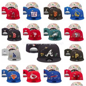 Ball Caps broderie Snapbacks Chapeaux Toutes les équipes Logo EST Designer Sports Adt Hockey Flex Mesh Boneys Fitted Cotton Football Hip H Dhkue