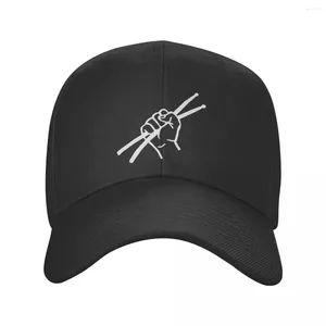 Gorras de bola Moda Drumming Drum Sticks Gorra de béisbol Hombres Mujeres Personalizado Ajustable Unisex Baterista Papá Sombrero Hip Hop Snapback