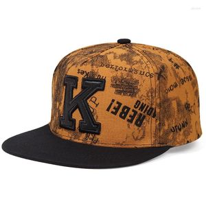 Bola de bolas Fashion Flat Brim Cap Baseball Hip Hop Béisbol para hombres Border camioneros Cotton Algodón Ajustable Snapback Hombre