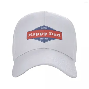 Gorras De Bola Happy Dad Seltzer Gorra De Béisbol Sombrero De Lujo Visera Sombreros Negros Hombre Mujer
