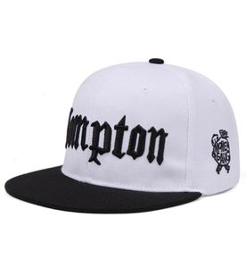 Ball Caps de haute qualité compton broderie Baseball Cap Hip Hop Snapback Flat Fashion Sport Hat pour Unisex Ajustement Dad Hats9714783