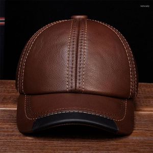 Gorras de béisbol HL100 Aorice Brand Real Cow Skin Leather Baseball Hats Gorra genuina para hombres Hat303t
