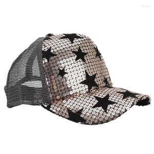 Casquettes de baseball IEASYSEXY Gros Style De Luxe Été Baseball Hiphop Chapeau À Bord Plat Réglable Paillettes Étoiles Chapeaux De Mode Pour Les Femmes