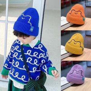 Casquettes de balle enfants chapeaux garçons filles chapeau hiver bébé tricot mignon ours modèle mode garder au chaud bonnet casquette enfant accessoires 0-6 ans