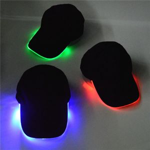 Ball Caps chapeau lumineux LED LEILLE LET ÉCLAUIR MELLEMENT HEMS EXTÉRIEUR FEMMES NUIT CUTHAGNE CHAUNE POUR UNISE CHAPLE ÉCRIT