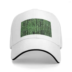 Gorras de bola Matrix Code Cap Béisbol Sombrero divertido Sombreros elegantes para mujeres Hombres