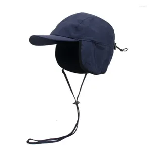 Casquettes de baseball pour hommes, chapeaux d'hiver, imperméables, réglables, chauds, doublés de polaire, oreillettes, casquette de Baseball pour le ski sur neige