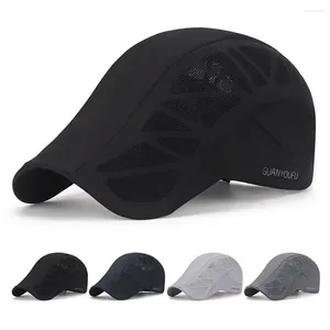 Gorras de bola Hombres Moda Carta Sboy Secado rápido Sun Cap Beret Hat Béisbol Cabbie