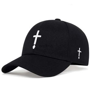 Casquettes de baseball Hommes Femmes Mode Broderie Croix Casquette de baseball Coton Snapback Papa Chapeau Os Casquette Été Couple Hip Hop Casquettes YQ240117