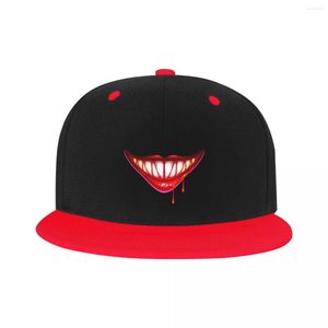 Gorras de béisbol personalizadas con sangre de vampiro, gorra de béisbol plana para monopatín, Snapback ajustable para hombres y mujeres, sombreros de Hip Hop de fantasma del diablo