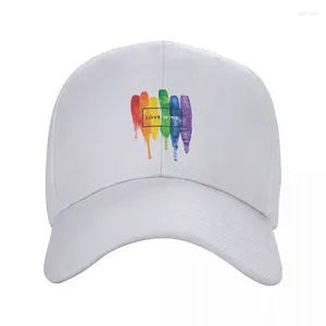 Ball Caps Punk Love gagne la casquette de baseball pour les femmes hommes respirant la performance du chapeau de papa lesbien gays