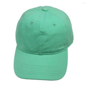 Casquettes de balle Soft Mint Green Casquette de baseball vierge pour hommes Visière incurvée Snapback Chapeau Beige Rouge Noir Bleu Marine Dark Army