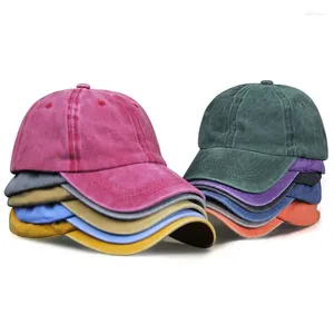 Casquettes de baseball couleur unie plaine papa chapeau lavé coton mode femmes casquette de baseball hommes unisexe réglable en gros goutte