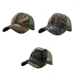 Gorras de bola Camuflaje de verano Gorra de béisbol Casual Deportes Sombrero de malla Sombrilla al aire libre Hombres Senderismo Cas Ajustable Mujeres Unisex Impreso Dome