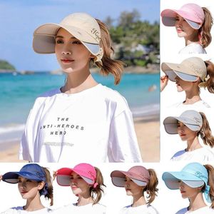 Casquettes de balle chapeaux d'été pour femmes chapeau de soleil visière crème solaire casquette souple femme en plein air décontracté Baseball Protection UV vélo course