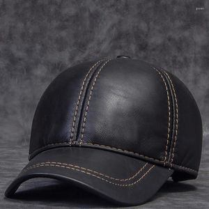 Casquettes de baseball Svadilfari vente arrivée 2023 hiver tête couche de cuir véritable hommes chapeau décontracté casquette de Baseball Viscose hommes femmes