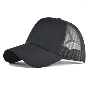 Casquettes de balle unisexe solide respirant maille casquette de Baseball séchage rapide chapeau de course léger refroidissement Sports nautiques