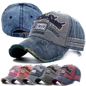 Casquettes de balle Casquette de baseball unisexe lavée en denim de haute qualité Chapeaux de relance Chapeau d'été Casquette pour hommes Femmes 1969 Lettre Papa Chapeau Gros Gorras x0927