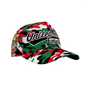 Gorras de bola Emiratos Árabes Unidos Juventud Nombre personalizado Número Sombrero Bandera de la nación Ae Islam País árabe Imprimir Po Logo Gorra de béisbol