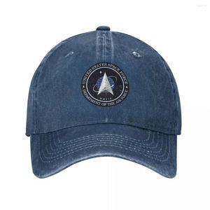 Tapas de pelota de Estados Unidos Space Force Cowboy Hat Back Sports in the Streetwear Men Women's