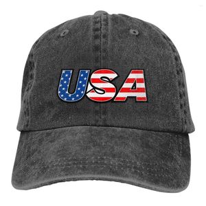 Ball Caps USA Flag Denim Baseball Cap Logo Unisexe Men design Hip Hop Hats Spring Y2k Funny Tennis Skate Snapback