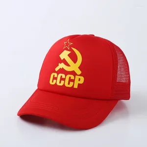 Gorras de bola Voron 2024 CCCP URSS Estilo ruso Gorra de béisbol Sombreros Unisex Calidad roja Mujeres Hombres Casquette