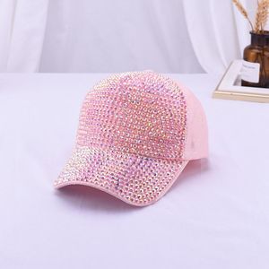 Ball Gaps Women Summer Baseball Cap Street Hip Hop Sombreros Pearled Pearl Sequíns Colorido Viajes de moda