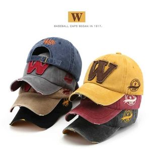 Ball Caps Womens Baseball Hat Letter W Broidered Button Hip Hop Réglable Coton Lunes Unisexe Outdoor Casual Mens papa Q240403