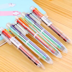 bolígrafo 6 en 1 Bolígrafo lanzadera multicolor lindo plástico transparente con promoción