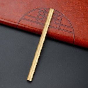 Bolígrafos 20PCS/ 2021 Bambú Latón Buena calidad Bolígrafo Mano Oficina