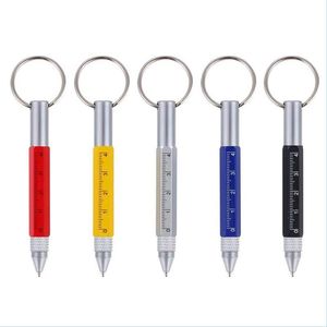 Stylos à bille Mini fonctionnel Mini stylo à bille en métal outil extérieur tournevis porte-clés stylos à courte échelle livraison directe 2022 bureau s dh1sc
