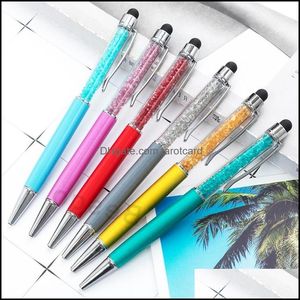 Ballpoint Pens Writing Supplies Office & School Business Industrial Fine Crystal Pen 1Mm Fashion Creative Stylus Touch Stationery Ballpen Bl