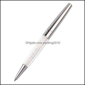 Ballpoint Supply Supplies Office School Business Industrial12PCS / Lot Rose Gold / Sier Pen Diamond Pens Fine Negro Tinta Cristal Ballp Drop D