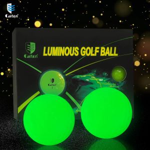 Balls Caiton 12 pelotas de golf nocturnas, brillo ultrabrillante, la pelota de golf oscura, iluminada de larga duración, solo requiere fuente de luz UV