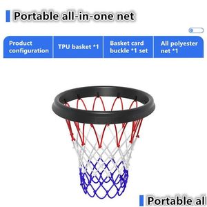 Balles Pu Portable Basketball Net Cadre Intérieur et extérieur Accessoires professionnels amovibles240129 Drop Livraison Sports de plein air Athle Dhjt5