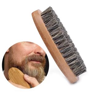 Cepillo de cerdas para barba de madera de bambú para hombres, herramienta de limpieza con estilo de personalidad LK287