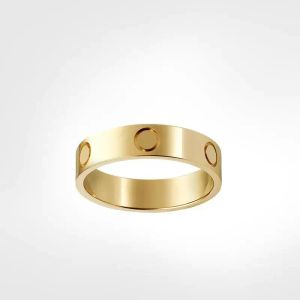 Classics Love Ring designer ring for women 4mm 5mm 6mm ring 18K Gold Plated With diamonds Designer Jewelry for lovers Wedding ring Anniversary Jewelry gift with box