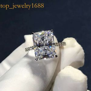 Band Radiant Cut 3CT Lab Diamond Ring Sterling Sier Bijou Engagement Moissanite Ring 8157 Wedding Band Rings for Women Bridal Party Jewelry 815706943