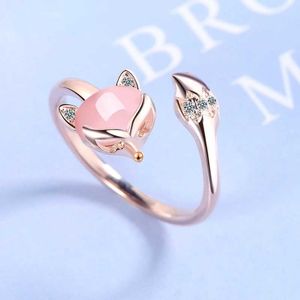 Anillos de banda 925 Sterling Silver Rose Gold New Womens Fashion Joya