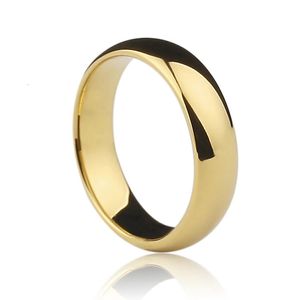 Anillos de banda y grabado gratuito Personalizar Super Oferta Anillo Chapado en oro Tungsteno Mujer Hombre Boda Pareja 231218