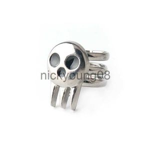 Anillos de banda Anime Soul Eater Death Skull Rings The Kid Anillos de dedo de metal Hombres Anillos abiertos Props x0625