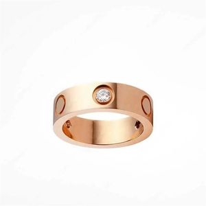 Bagues de bague bague de créateur pour femmes bijoux en or rose sterling argent titane acier bagues en diamant vintage classique adolescentes filles hommes c274B