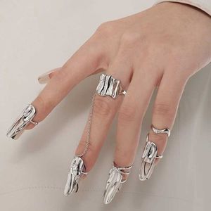 FanYin – ensemble de bagues en métal pour Nail Art, ensemble de bagues combinées pour femmes, INS, vente de bijoux de fête tendance, 240125