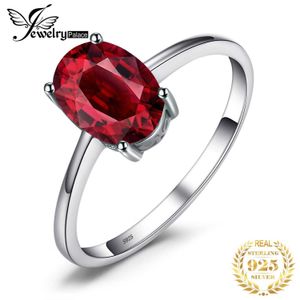 Anneaux de bande Jewelry Palace Real Garnet Amethyst citron Red Blue Topaz 925 Silver Silver Ring Womens Bijoux de pierres précieuses colorées Q240429